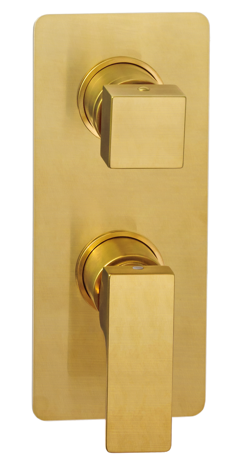 Remer Absolute Смеситель для ванны встраиваемый, 2 потребителя, внешняя часть, цвет: oro spazzolato AU92KBBG