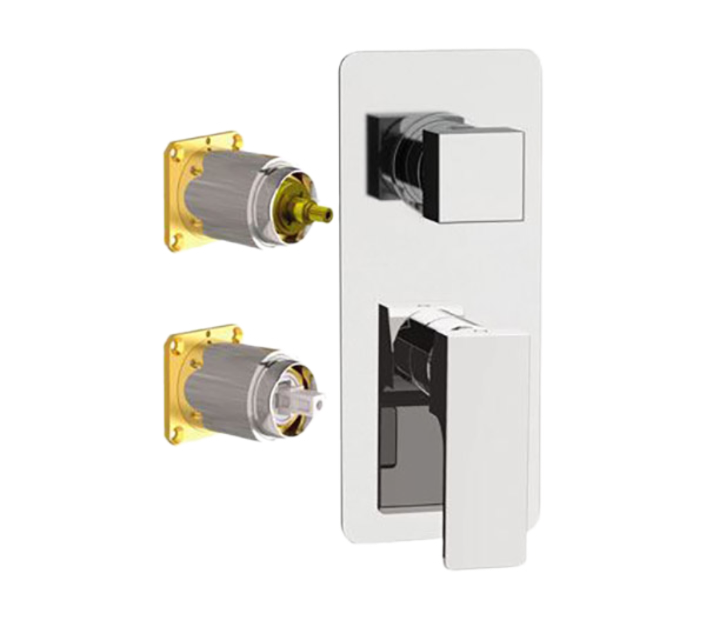 Remer Absolute Смеситель для ванны встраиваемый на 3 потребителя, внешняя часть, цвет: cromo AU93KB