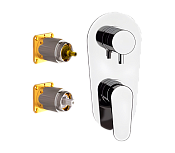 Remer Class Line Смеситель для ванны встраиваемый на 2 потребителя, внешняя часть, цвет: cromo L92KB