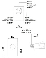 Remer Edge Смеситель для душа встраиваемый на 1 потребителя, с встраиваемой частью, цвет: nero opaco EG530NO