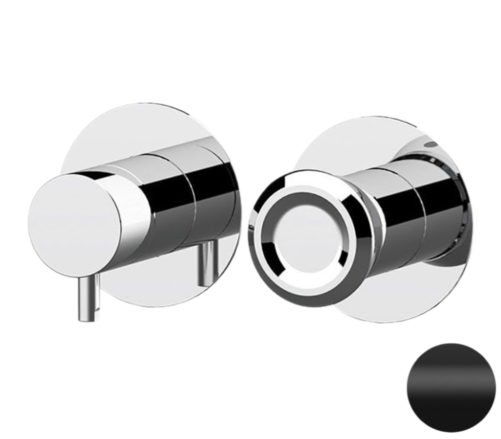 Remer Element Смеситель для ванны встраиваемый, 2 потребителя, с скрытой частью, цвет: nero opaco ET92ZPNO