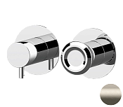 Remer Element Смеситель для ванны встраиваемый, 2 потребителя, с скрытой частью, цвет: visual inox ET92ZPXV