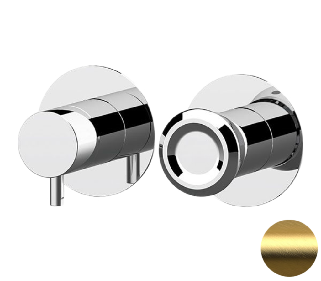 Remer Element Смеситель для ванны встраиваемый 3 потребителя, с скрытой частью, цвет: oro spazzolato ET93ZPBG