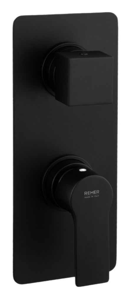 Remer Energy Смеситель для ванны встраиваемый на 2 потребителя, внешняя часть, цвет: nero opaco EY92KBNO