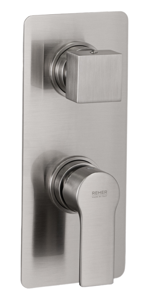 Remer Energy Смеситель для ванны встраиваемый, 3 потребителя, внешняя часть, цвет: nichel spazzolato EY93KBNP