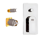 Remer Infinity Смеситель для ванны встраиваемый на 2 потребителя, внешняя часть, цвет: cromo I09KB