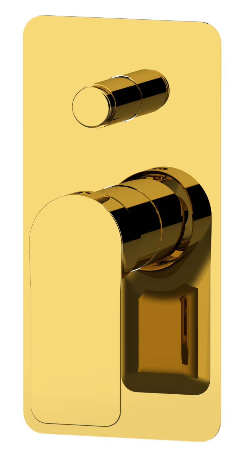 Remer Infinity Смеситель для ванны встраиваемый на 2 потребителя, внешняя часть, цвет: oro lucido I09KBDO