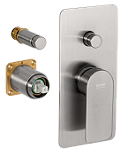 Remer Infinity Смеситель для ванны встраиваемый, 2 потребителя, цвет: nichel spazzolato I09KBNP