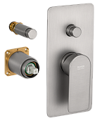 Remer Infinity Смеситель для ванны встраиваемый, 2 потребителя, цвет: nichel spazzolato opaco I09KBNPO