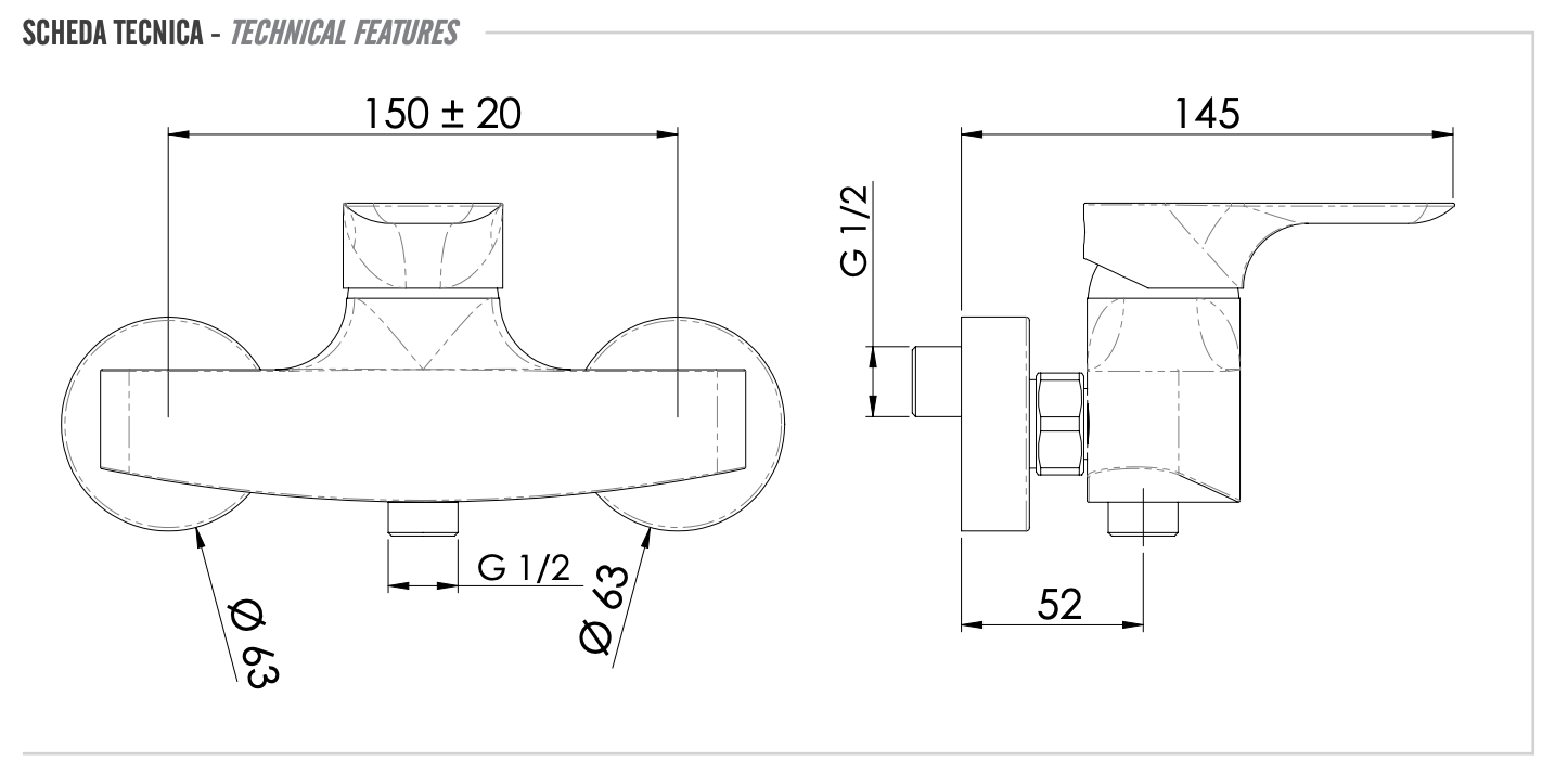 Remer Infinity Смеситель для душа, цвет: cromo I31