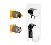 Remer Infinity Смеситель для ванны встраиваемый на 2 потребителя, внешняя часть, цвет: cromo I92KB