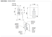 Remer Qubika Смеситель для ванны встраиваемый на 2 потребителя, с встраиваемой частью, цвет: cromo Q09