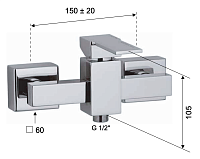 Remer Qubika Смеситель для душа, цвет: cromo Q31