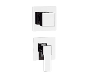 Remer Qubika Смеситель для ванны встраиваемый, 4 потребителя, с скрытой частью, цвет: cromo Q94C