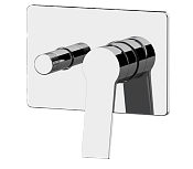 Remer Slash & Dot Смеситель для ванны встраиваемый, 2 потребителя, с скрытой частью, цвет: cromo SL09HRG