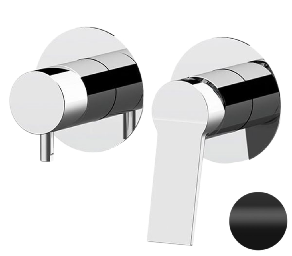 Remer Slash & Dot Смеситель для ванны встраиваемый 2 потребителя, с скрытой частью, цвет: nero opaco SL92ZPNO