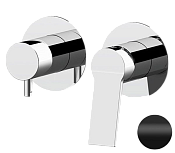 Remer Slash & Dot Смеситель для ванны встраиваемый 3 потребителя, с скрытой частью, цвет: nero opaco SL93ZPNO