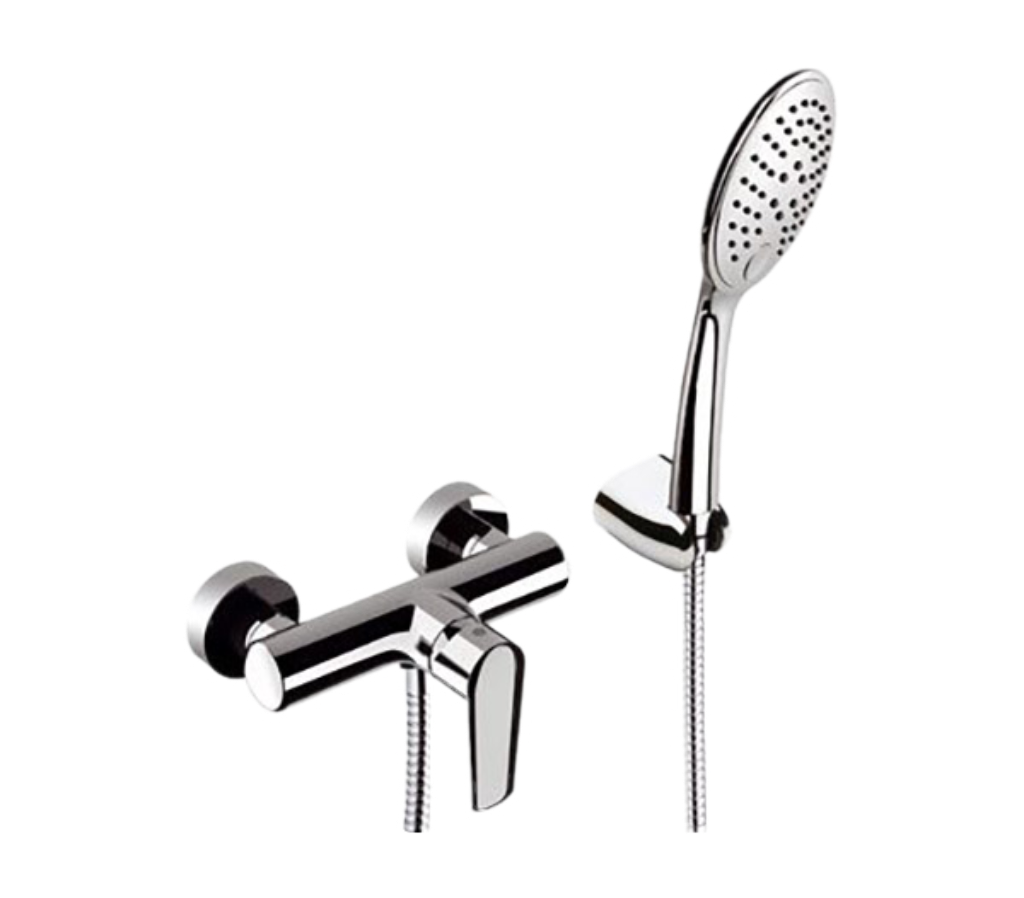 Remer Vanity Смеситель для душа, излив, лейка 4 вида струи, держатель, шланг 150 см, цвет: cromo V38