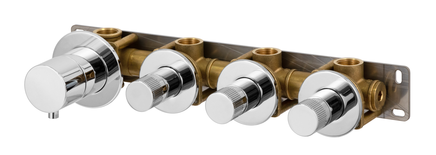 Remer X Style Смеситель для ванны встраиваемый, 3 потребителя, с скрытой частью, цвет: cromo N98D3P