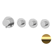 Remer X Style Смеситель для ванны встраиваемый 3 потребителя, с скрытой частью, цвет: oro spazzolato N98D3PBG