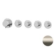 Remer X Style Смеситель для ванны встраиваемый, 4 потребителя, с скрытой частью, цвет: visual inox N98D4PXV