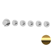 Remer X Style Смеситель для ванны встраиваемый, 5 потребителей, цвет: oro spazzolato N98D5PBG