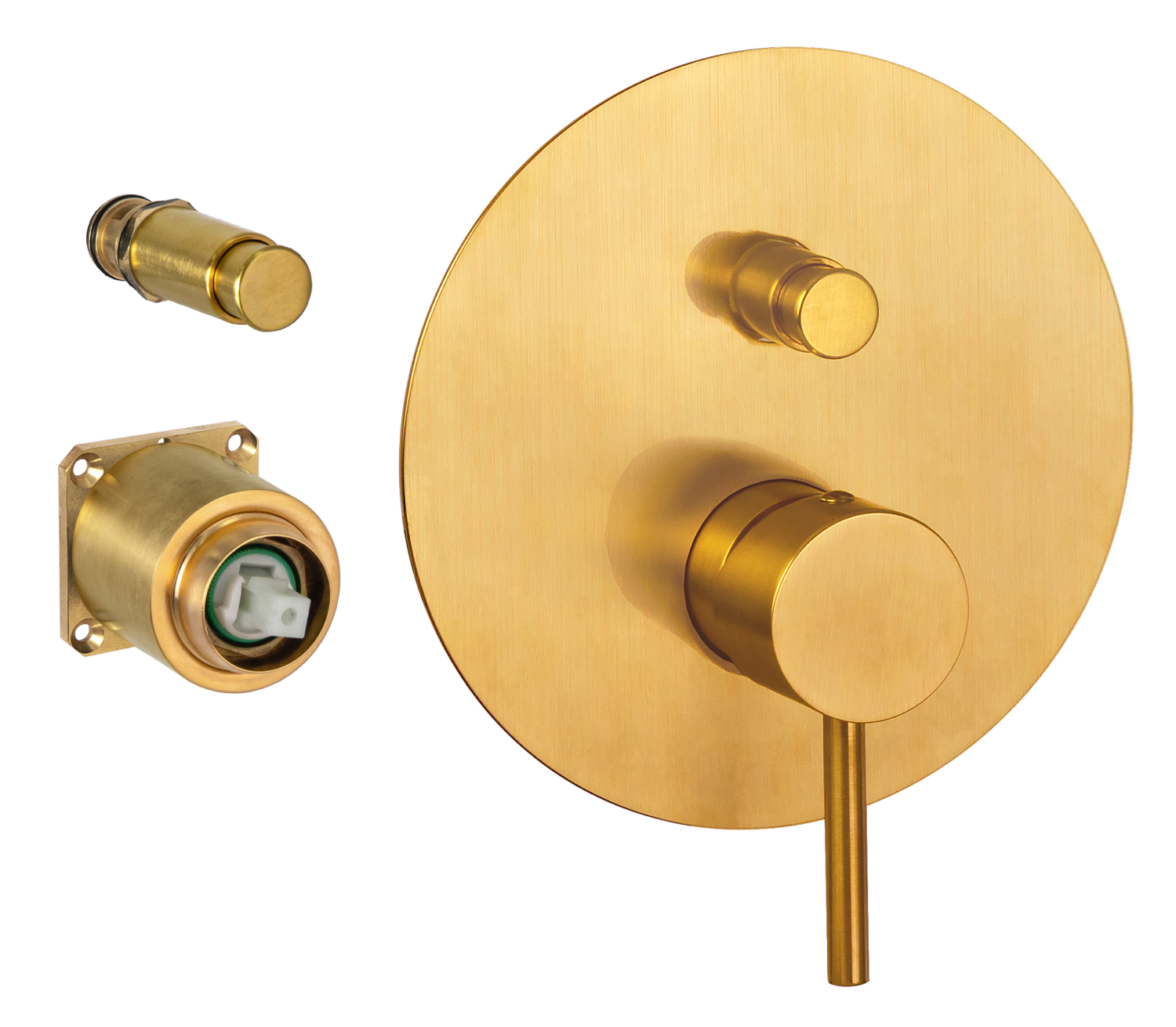 Remer X Style Смеситель для ванны встраиваемый на 2 потребителя, внешняя часть, цвет: oro spazzolato X09KBBG