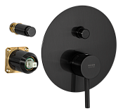 Remer X Style Смеситель для ванны встраиваемый, 2 потребителя, цвет: cromo nero spazzolato X09KBCFP