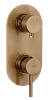 Remer X Style Смеситель для ванны встраиваемый на 2 потребителя, внешняя часть, цвет: vecchio ottone X92KBVO
