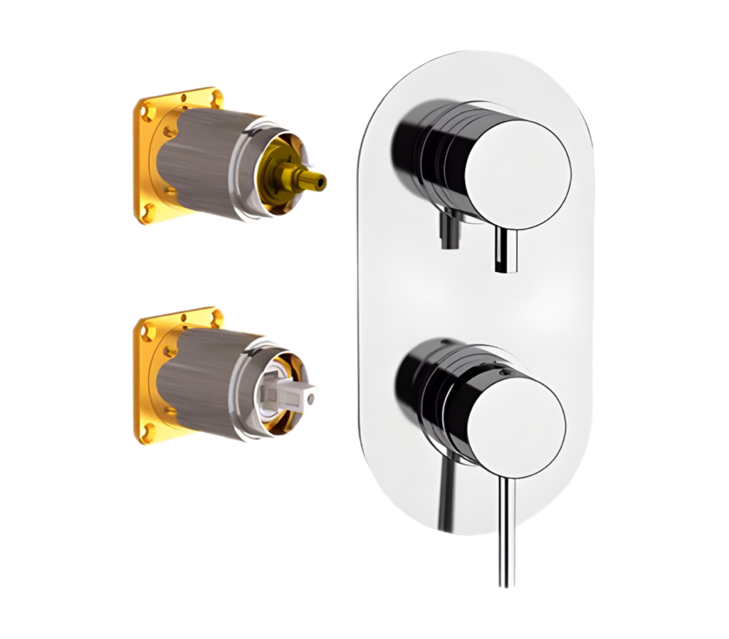 Remer X Style Смеситель для ванны встраиваемый на 3 потребителя, внешняя часть, цвет: cromo X93KB