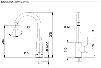 Remer Class Line Смеситель для кухни, цвет: cromo L72