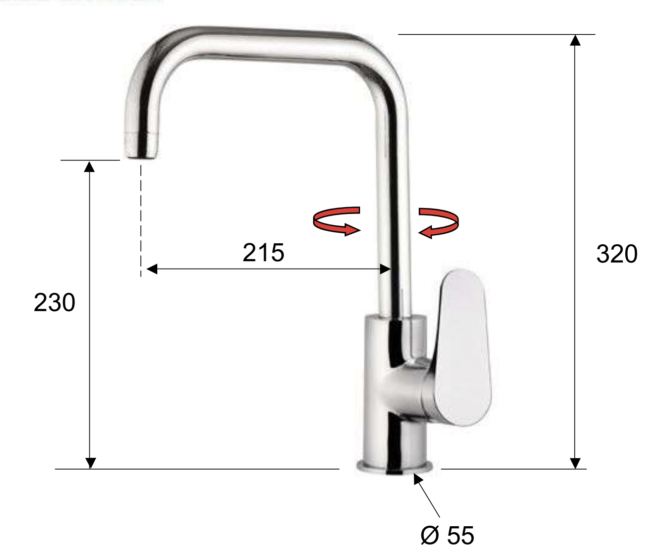Remer Class Line Смеситель для кухни, цвет: cromo L72U