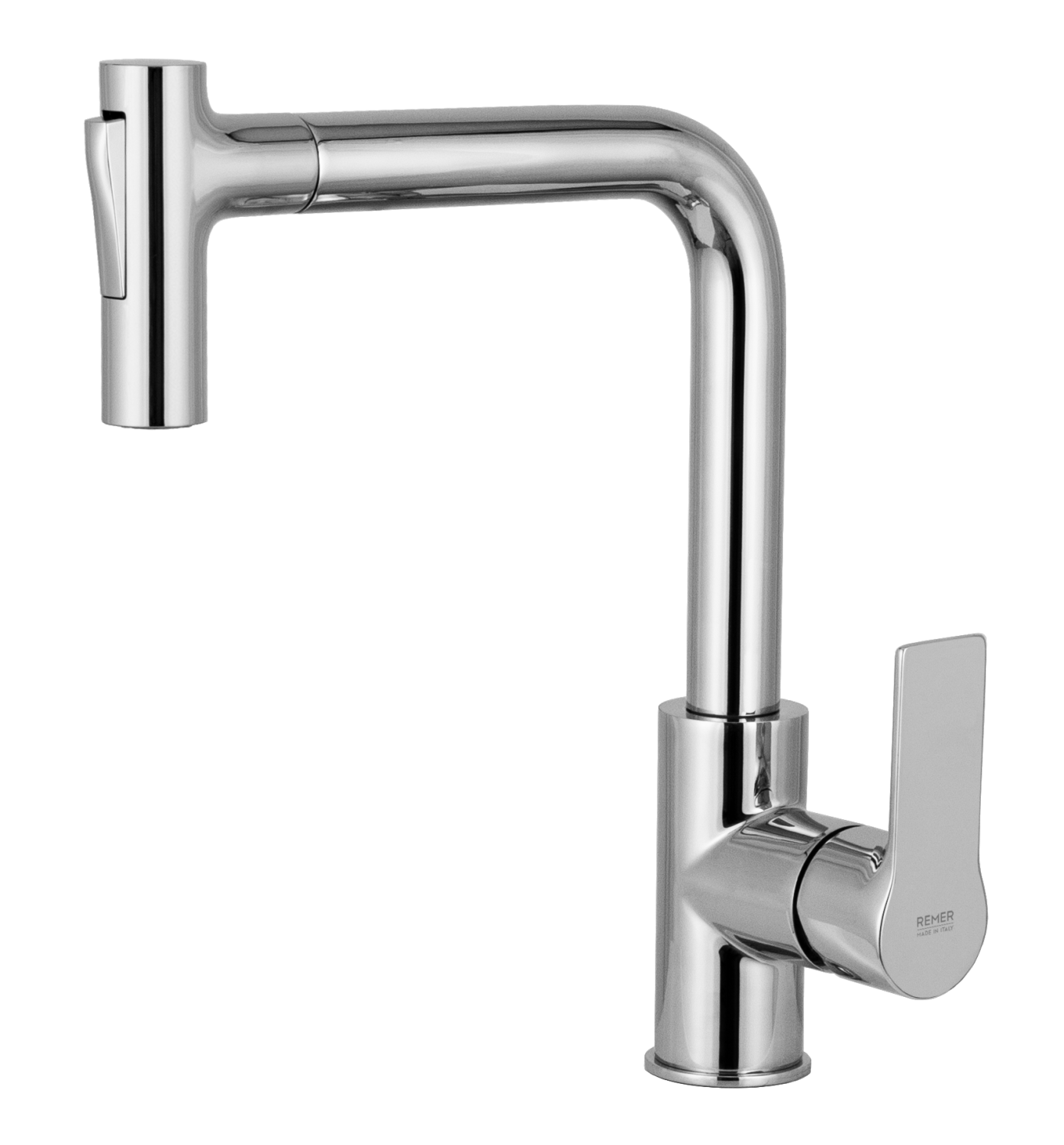Remer Energy Смеситель для кухни с выдвижным изливом на 2 режима струи, цвет: cromo EY81M