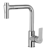 Remer Energy Смеситель для кухни с выдвижным изливом на 2 режима струи, цвет: cromo EY81M