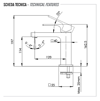 Remer Absolute Смеситель для раковины, без д/к, высота излива 11,4 см, цвет: vecchio ottone AU12VO