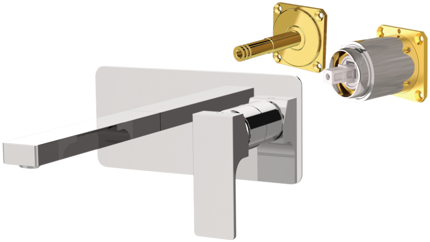 Remer Absolute Смеситель для раковины, излив 18,5 см, внешняя часть, цвет: cromo AU15KB