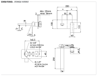 Remer Absolute Смеситель для раковины, излив 23 см, с внутренней частью, цвет: cromo AU15L