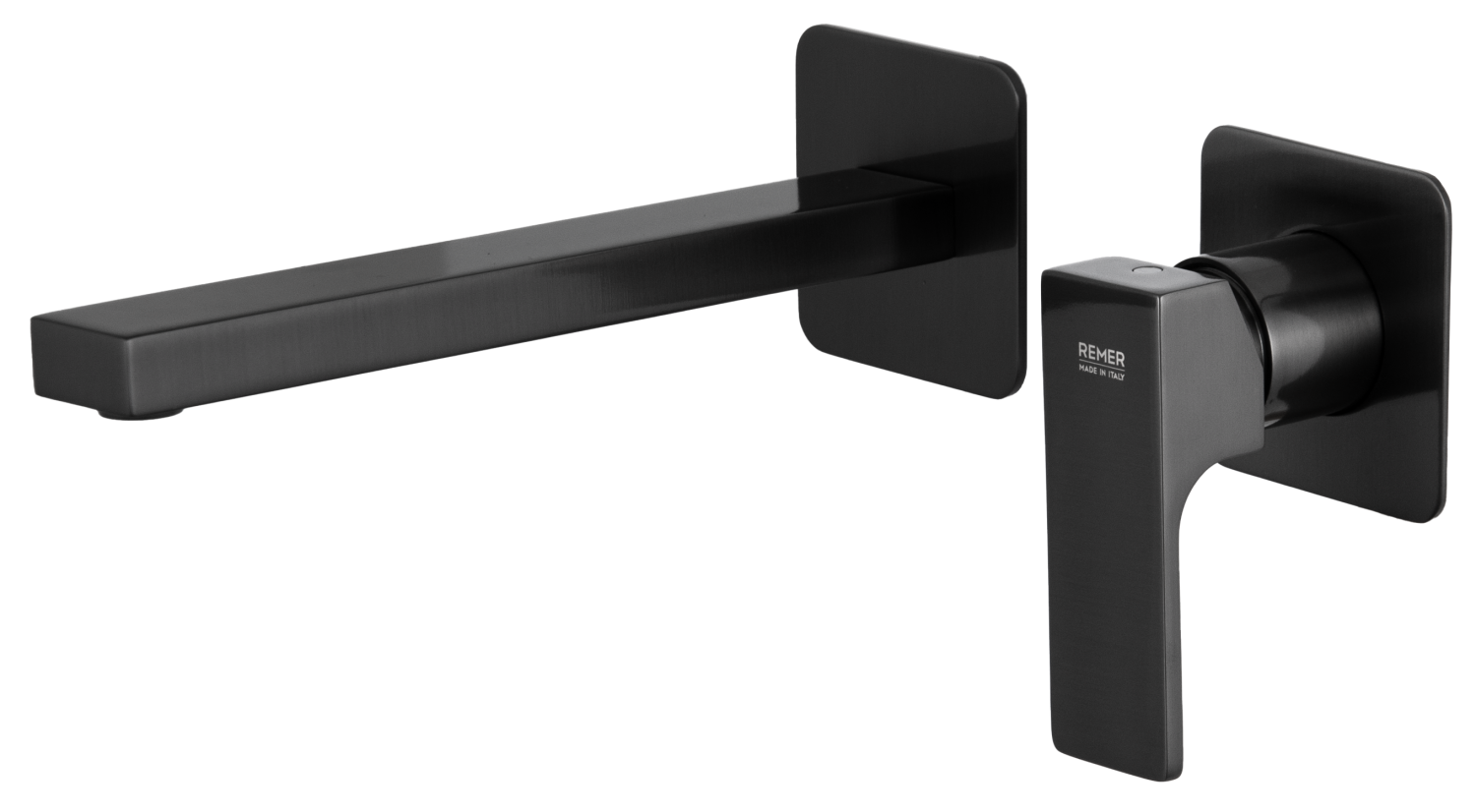 Remer Absolute Смеситель для раковины встраиваемый без д/к, излив 23 см, цвет: cromo nero spazzolato AU15PLCFP