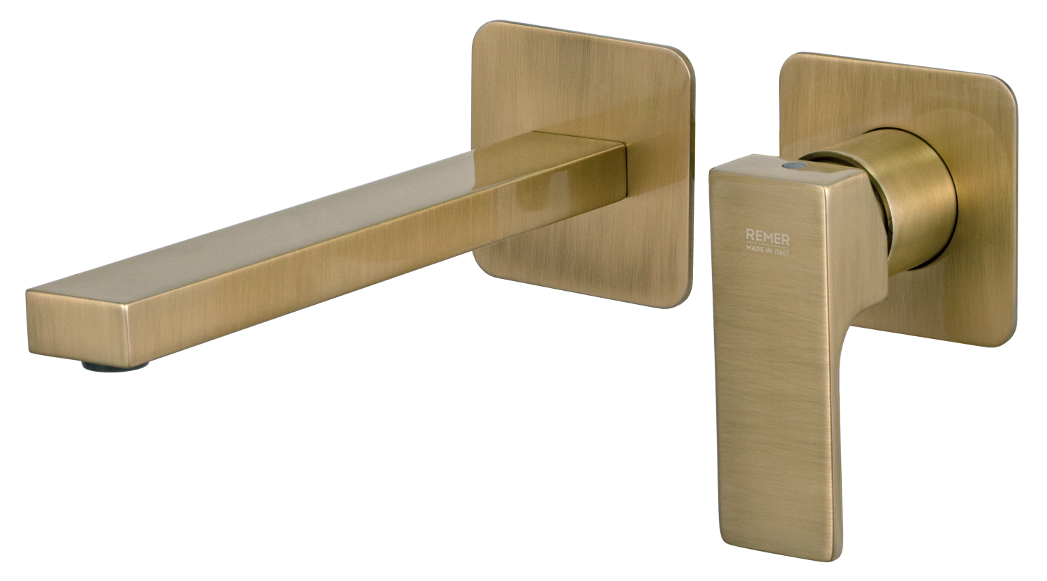 Remer Absolute Смеситель для раковины встраиваемый, излив 23 см, цвет: vecchio ottone AU15PLVO