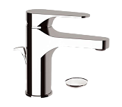 Remer Class Line Смеситель для раковины, с донным клапаном, высота излива 8,6 см, цвет: cromo L10