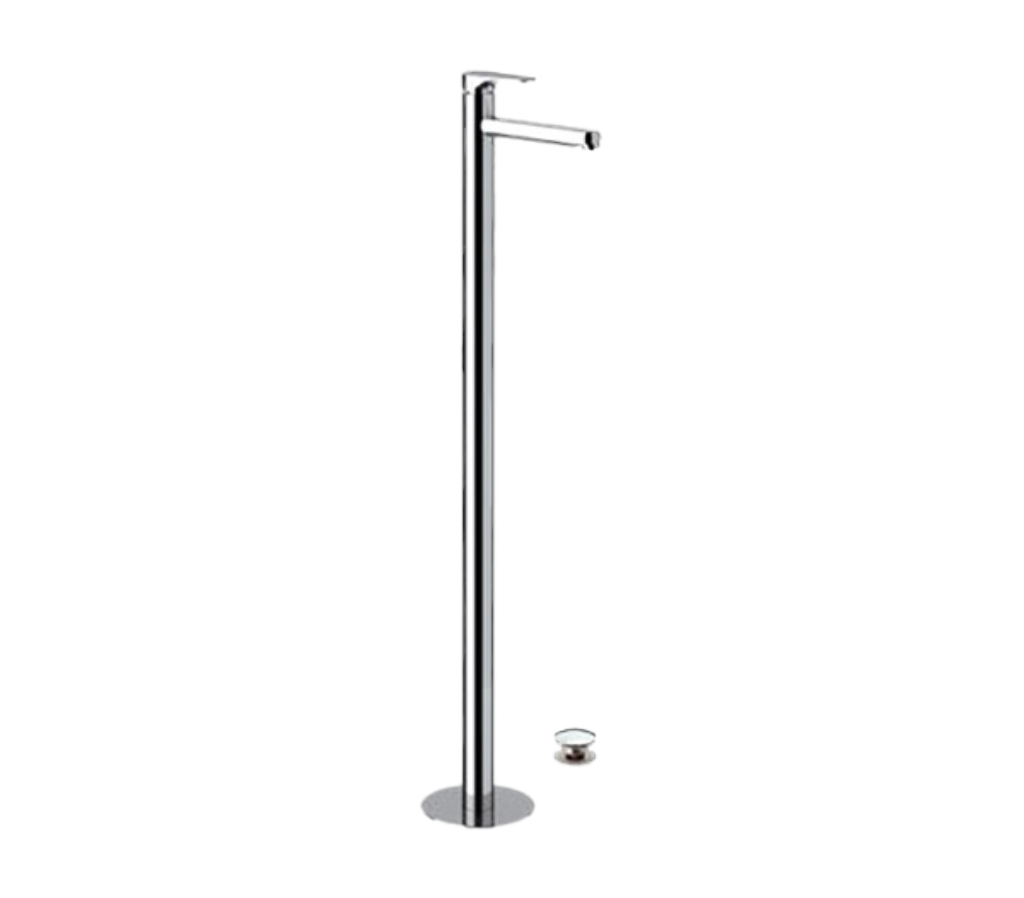 Remer Class Line Смеситель для раковины напольный, д/к, излив 18,7 см, цвет: cromo L18