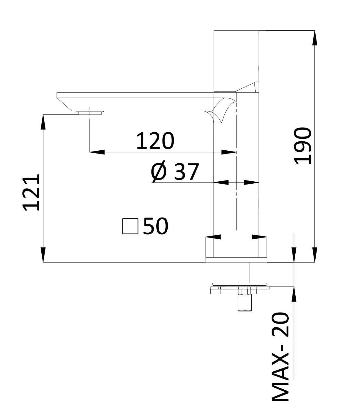 Remer Edge Смеситель для раковины, без донного клапана, высота излива 12,1 см, цвет: oro spazzolato EG512BG