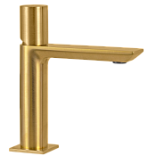 Remer Edge Смеситель для раковины, без донного клапана, высота излива 12,1 см, цвет: oro spazzolato EG512BG