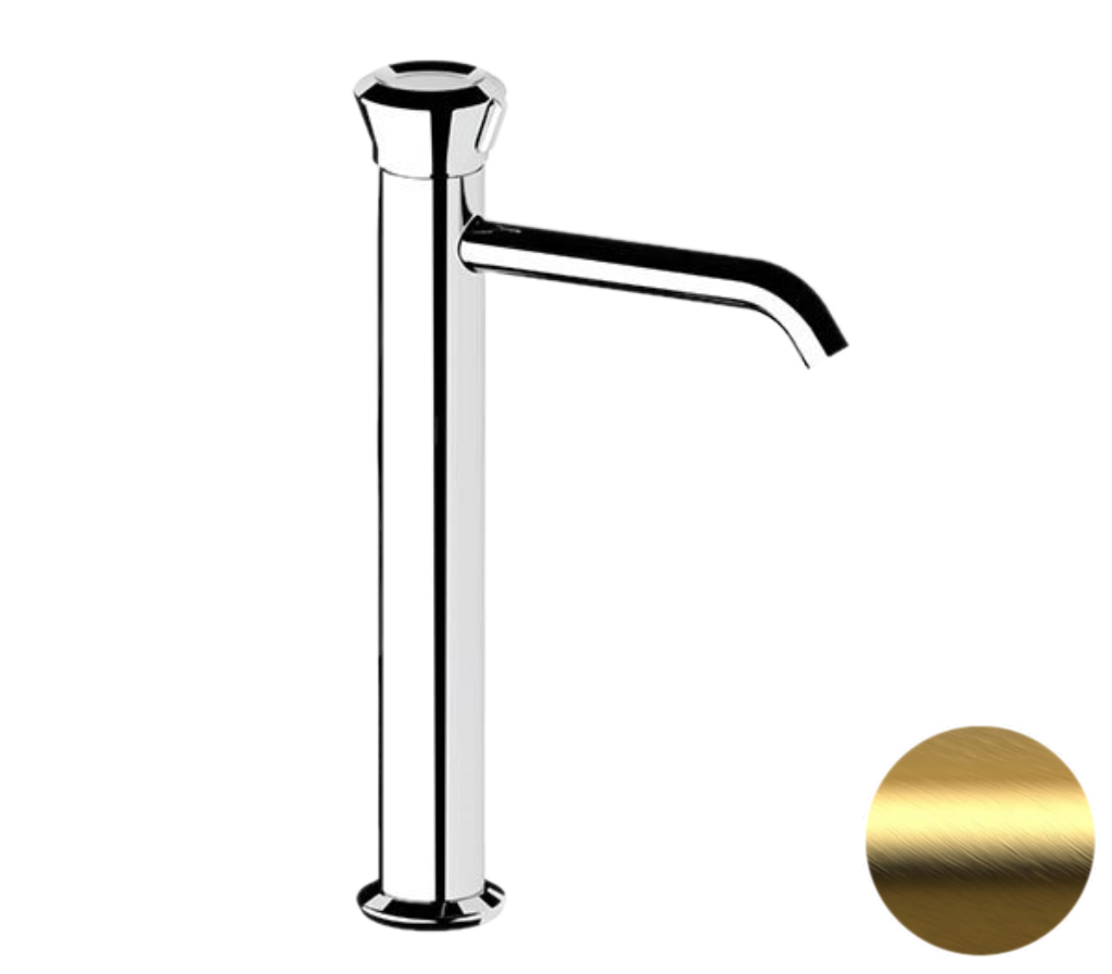 Remer Element Смеситель для раковины, без донного клапана, цвет: oro spazzolato ET11LXLBG