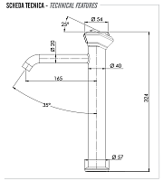 Remer Element Смеситель для раковины, без донного клапана, цвет: nero opaco ET11LXLNO