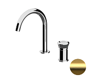 Remer Element Смеситель для раковины, без д/к, высота излива 14,2 см, цвет: oro spazzolato ET57BG