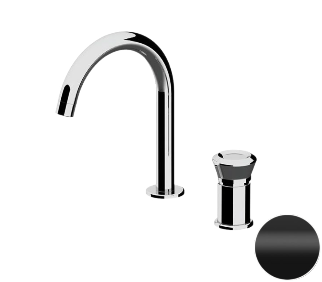 Remer Element Смеситель для раковины, без д/к, высота излива 14,2 см, цвет: nero opaco ET57NO