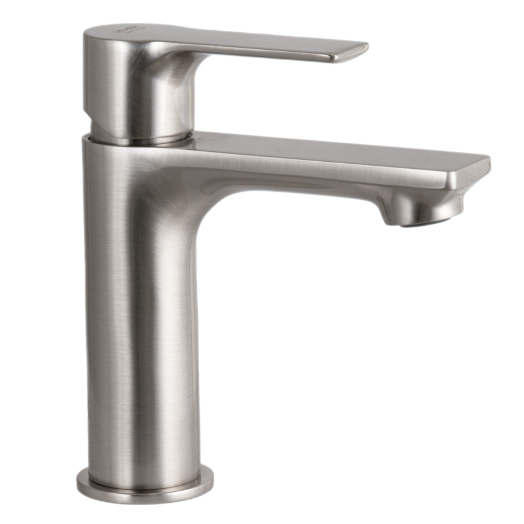 Remer Energy Смеситель для раковины, без д/к, высота излива 10,6 см, цвет: nichel spazzolato EY12NP