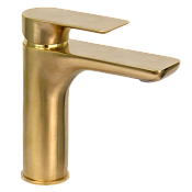 Remer Infinity Смеситель для раковины, без д/к, высота излива 12,6 см, цвет: oro spazzolato I12BG