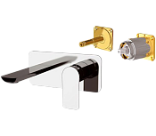 Remer Infinity Смеситель для раковины, излив 20,5 см, внешняя часть, цвет: cromo I15LKB